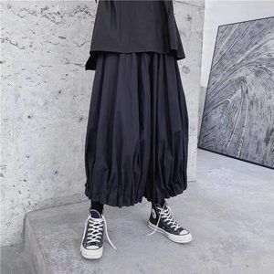 New! Super Cool Wrinkle Pleated Wide-leg KARASU Pants, S